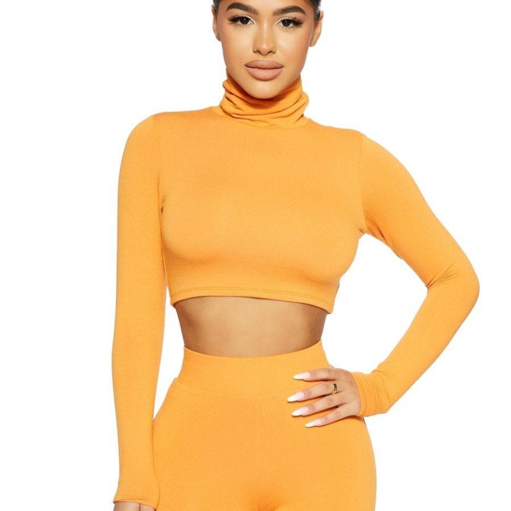 Naked wardrobe crop turtleneck